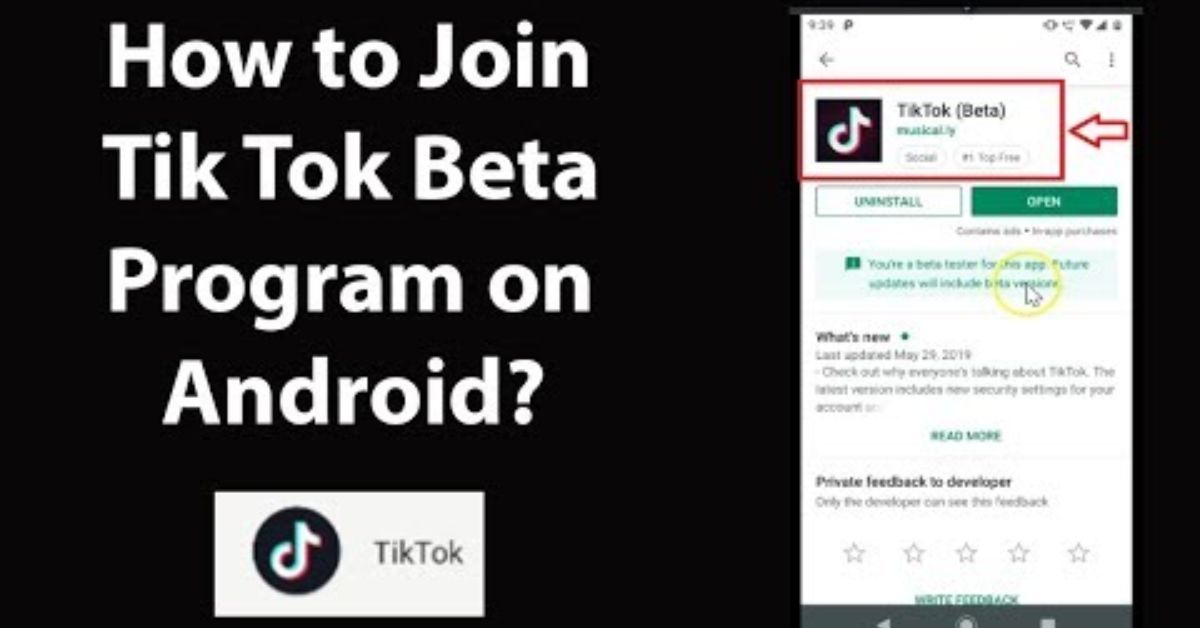 Join TikTok Beta Programs